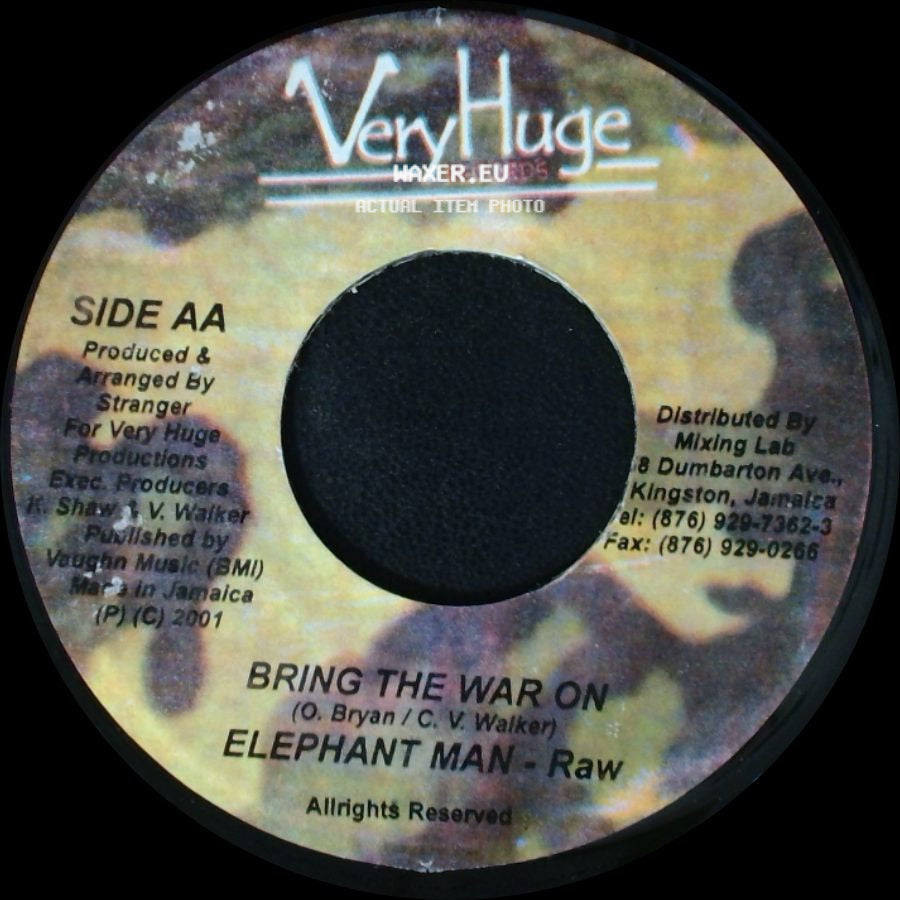 Elephant Man / Elephant Man - Raw - Bring The War On / Bring The War On side B