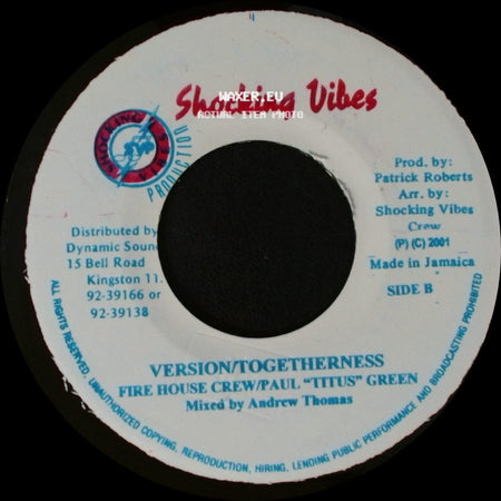 Ghost / Fire House Crew/Paul "Titus" Green - Tell It Like It Is / Version/Togetherness side B