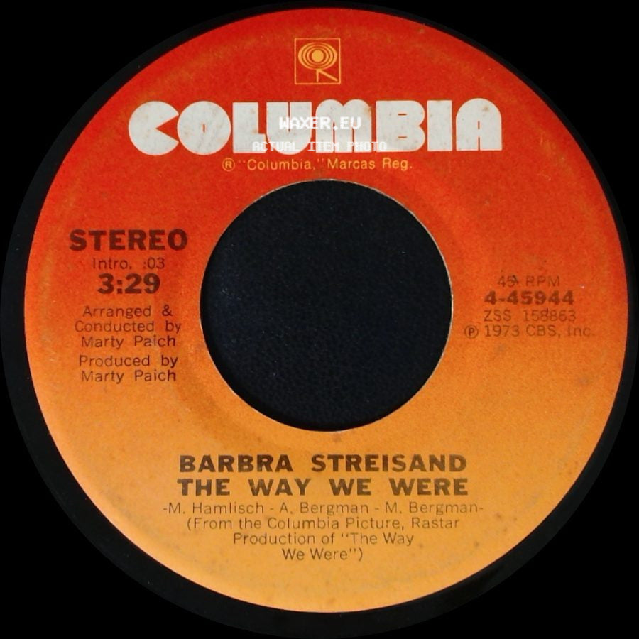 Barbra Streisand - What Are You Doing The Rest Of Your Life? / The Way We Were side B