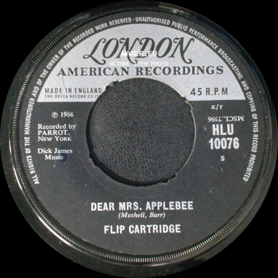 Flip Cartridge - Don't Take The Lovers From The World / Dear Mrs. Applebee side B