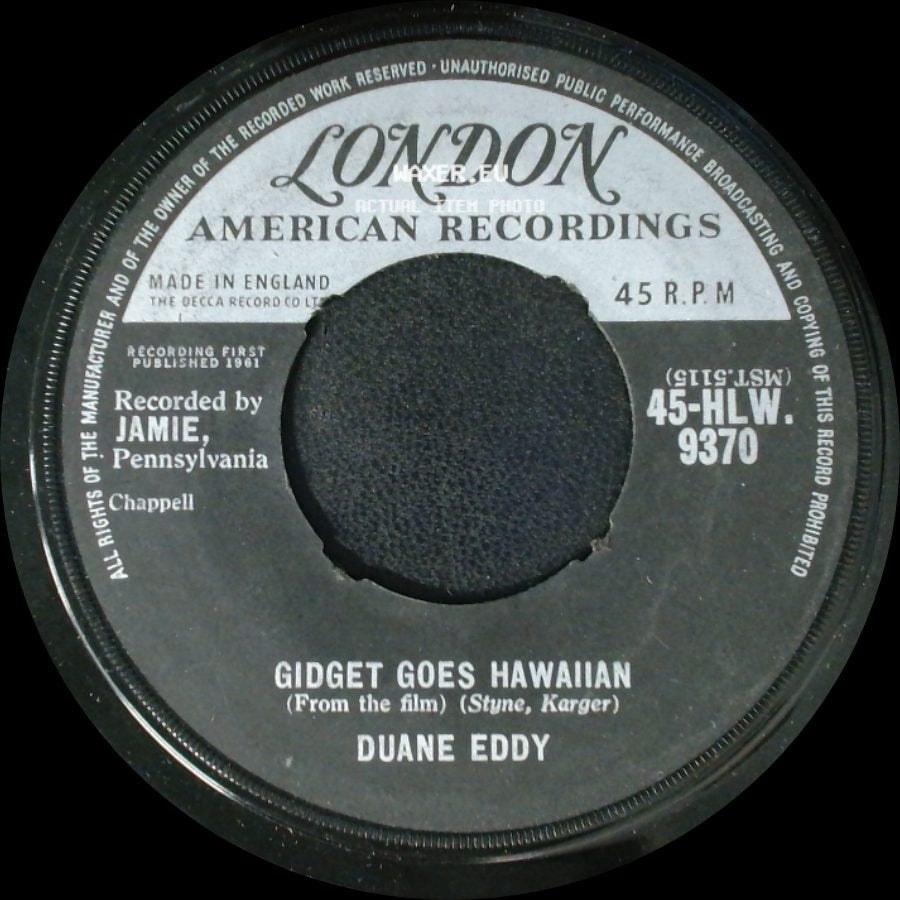 Duane Eddy - Gidget Goes Hawaiian / Ring Of Fire side A