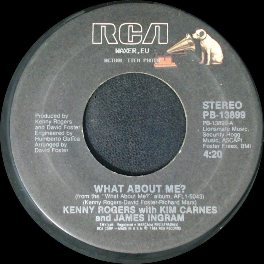 Kenny Rogers With Kim Carnes And James Ingram / Kenny Rogers - What About Me? / The Rest Of Last Night side A