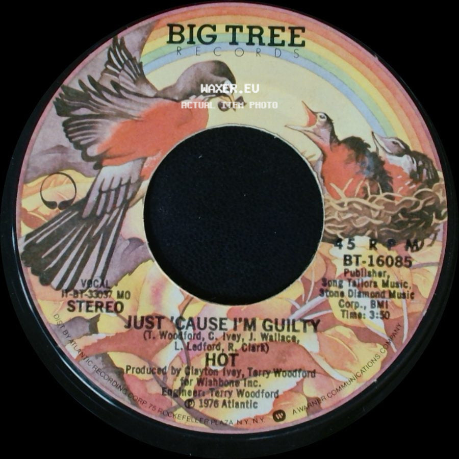 Hot - Angel In Your Arms / Just Cause I'm Guilty side B
