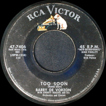 Barry De Vorzon - Too Soon / Honey Bunny side A