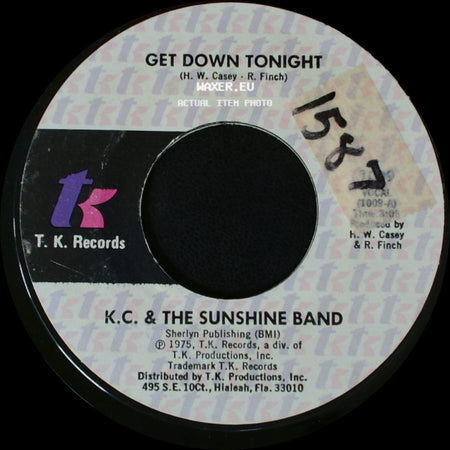 K.C. & The Sunshine Band - You Don't Know / Get Down Tonight side B