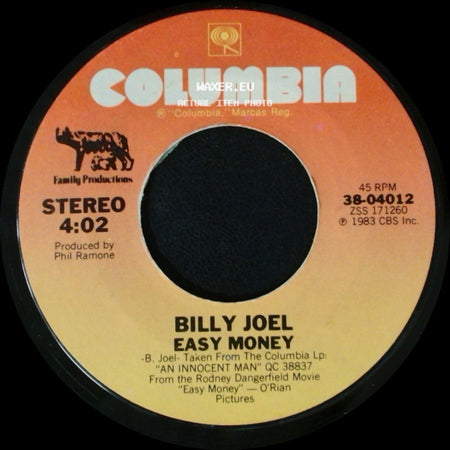 Billy Joel - Easy Money / Tell Her About It side A