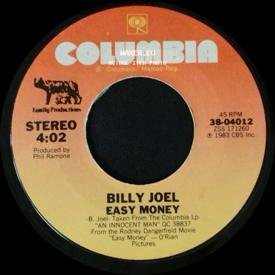 Billy Joel - Easy Money / Tell Her About It side A