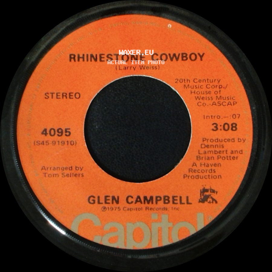 Glen Campbell - Lovelight / Rhinestone Cowboy side B