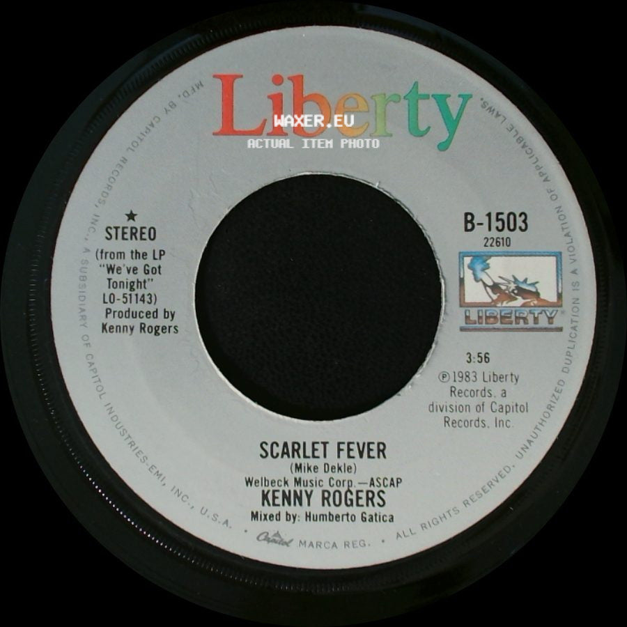Kenny Rogers - What I Learned From Loving You / Scarlet Fever side B