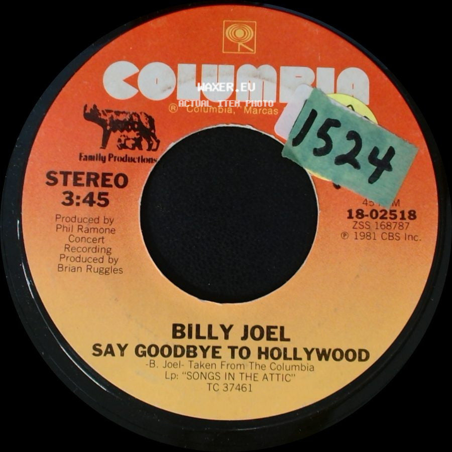 Billy Joel - Summer, Highland Falls / Say Goodbye To Hollywood side B