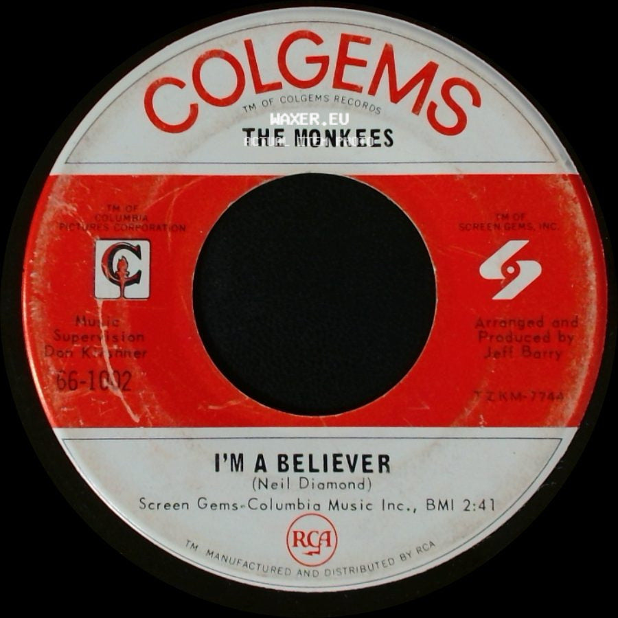 The Monkees - (I'm Not Your) Steppin' Stone / I'm A Believer side B