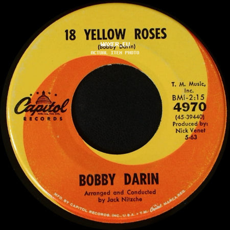 Bobby Darin - Not For Me / 18 Yellow Roses side B