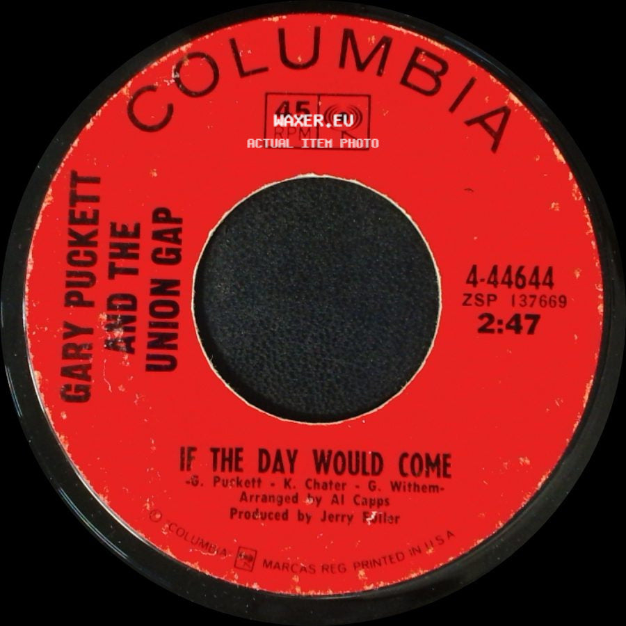 Gary Puckett And The Union Gap - Over You / If The Day Would Come side B