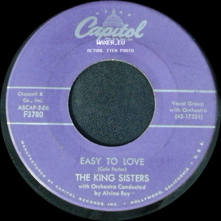 The King Sisters - Easy To Love / That Old Feeling side A