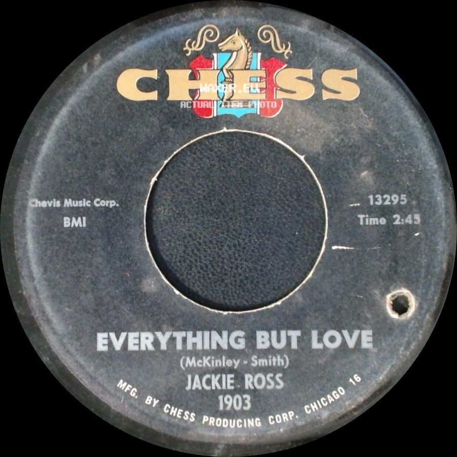 Jackie Ross - Selfish One / Everything But Love side B