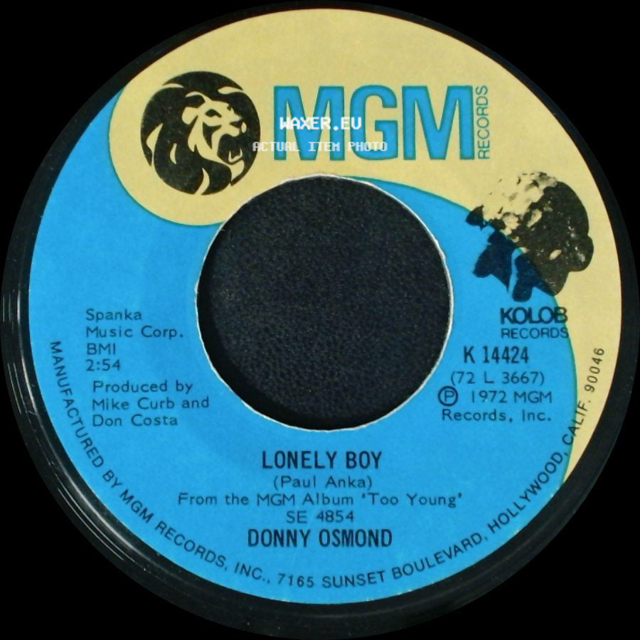 Donny Osmond - Lonely Boy / Why side A