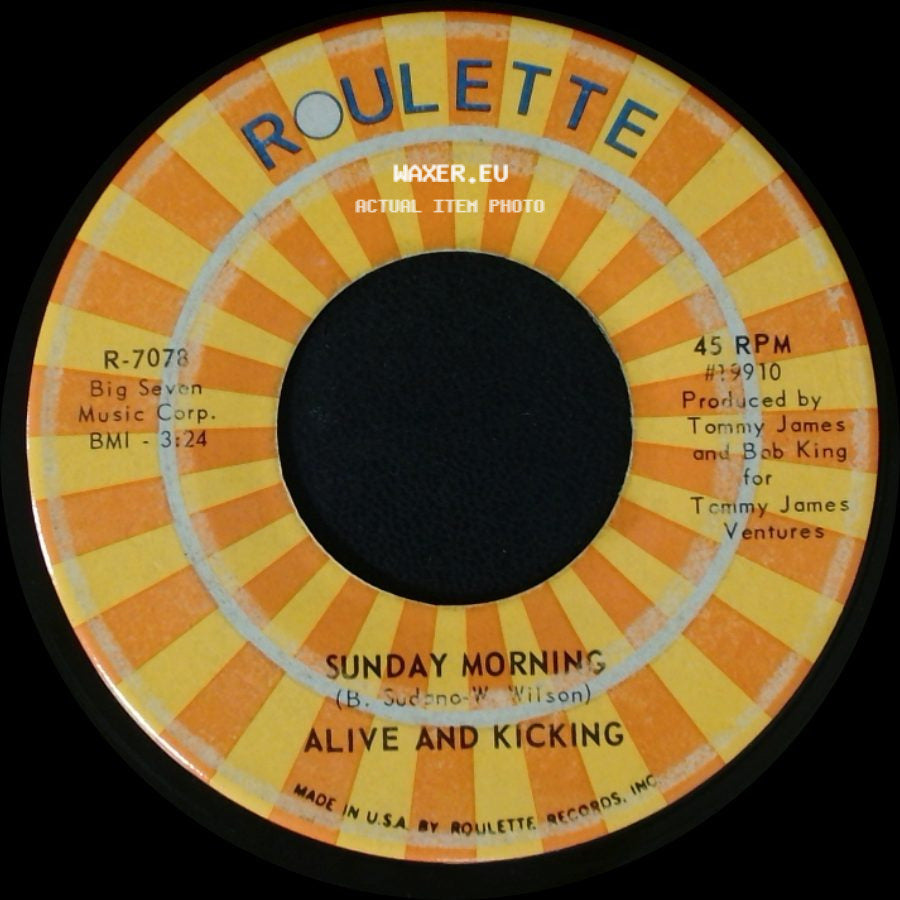 Alive And Kicking - Tighter, Tighter / Sunday Morning side B