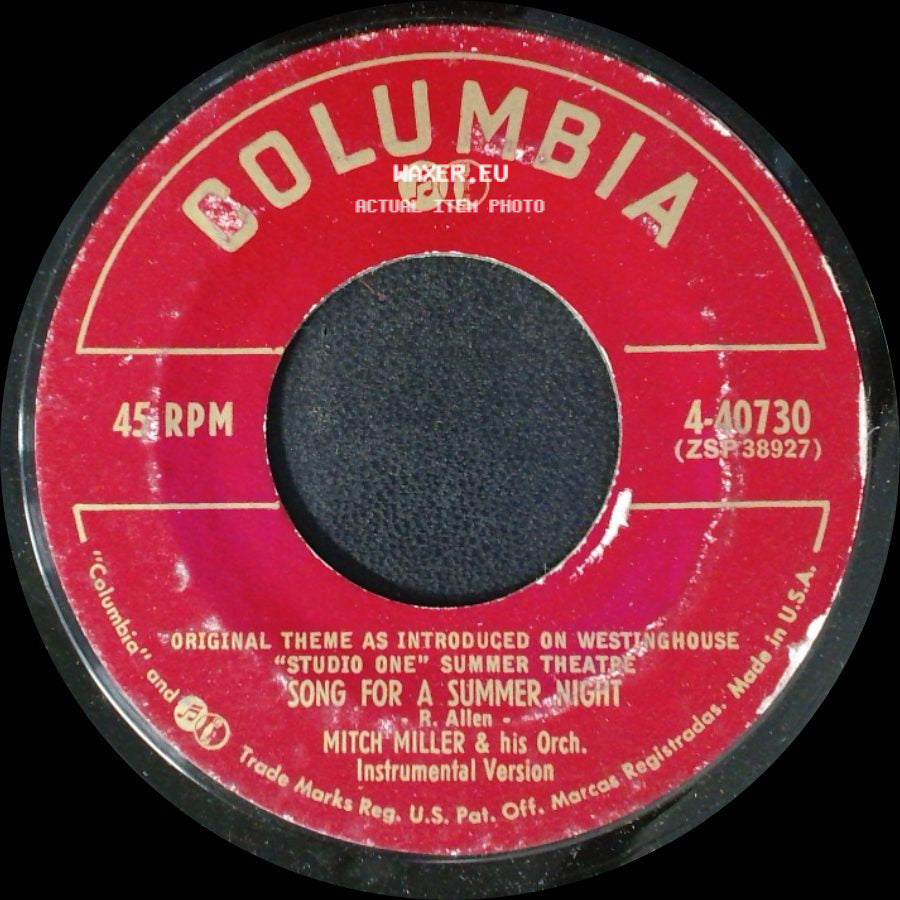 Mitch Miller & His Orch. / Mitch Miller & His Orch. & Chorus - Song For A Summer Night / Song For A Summer Night side A