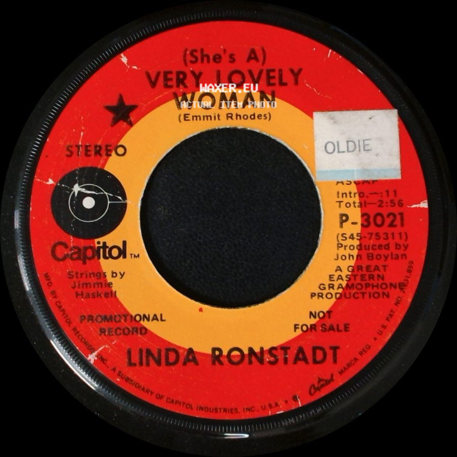 Linda Ronstadt - The Long Way Around / (She's A) Very Lovely Woman side B
