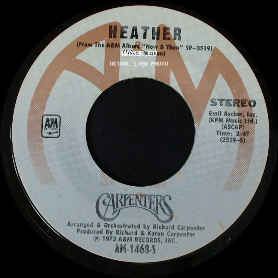 Carpenters - Top Of The World / Heather side B
