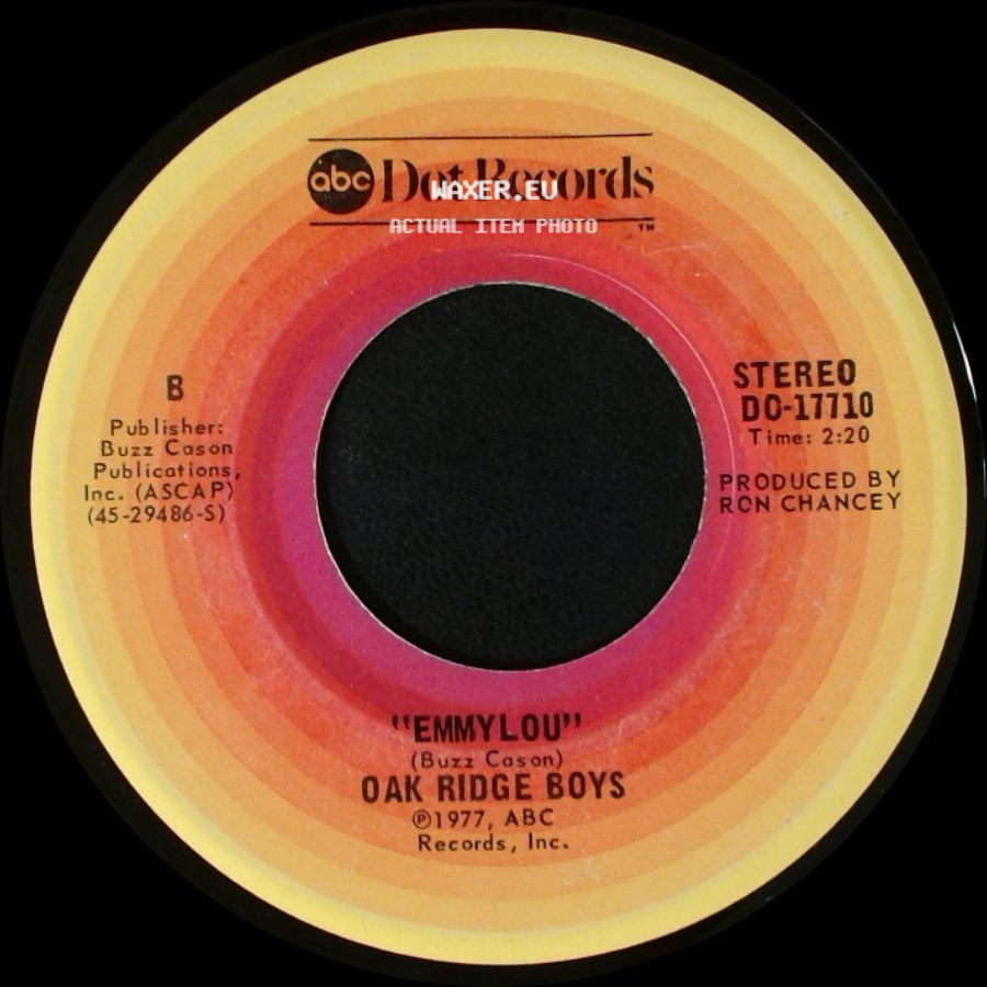 Oak Ridge Boys - Y'all Come Back Saloon / Emmy Lou side B
