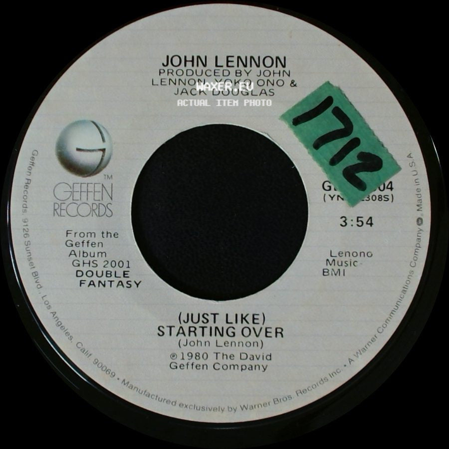Yoko Ono / John Lennon - Kiss Kiss Kiss / (Just Like) Starting Over side B