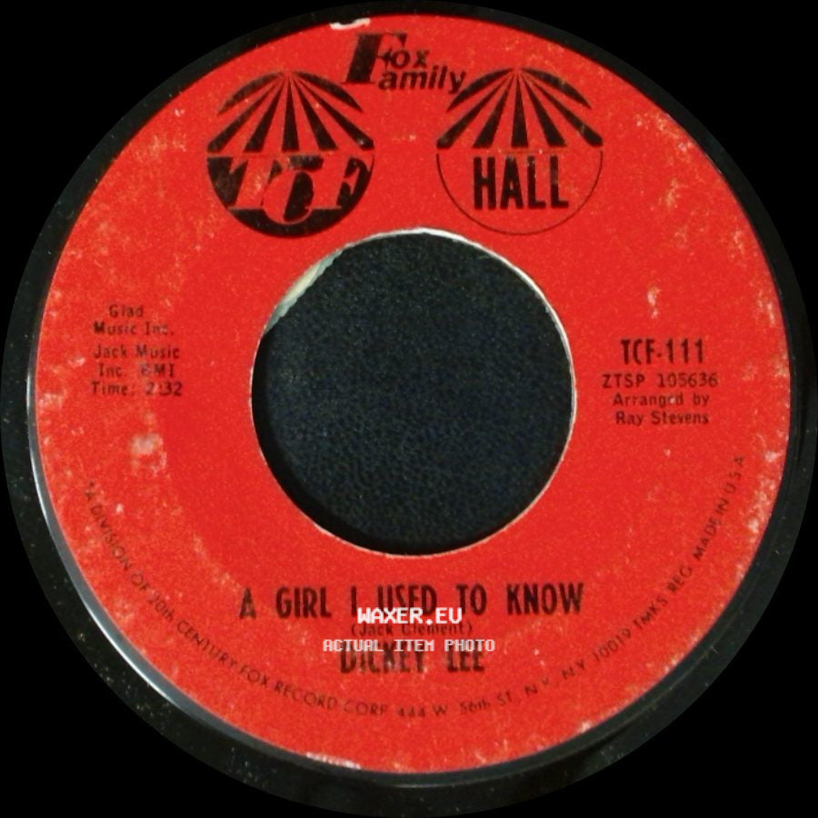 Dickey Lee - The Girl From Peyton Place / A Girl I Used To Know side B