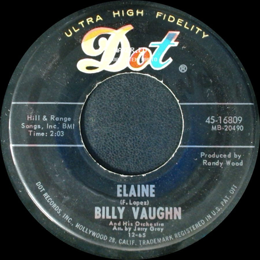 Billy Vaughn - Elaine / Michelle side A