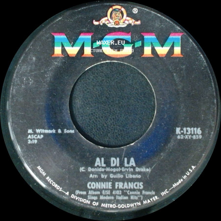 Connie Francis - Al Di La / I'm Gonna' Be Warm This Winter side A