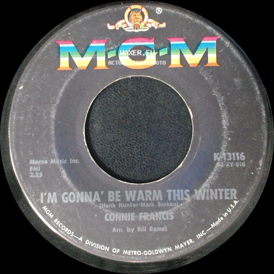 Connie Francis - Al Di La / I'm Gonna' Be Warm This Winter side B