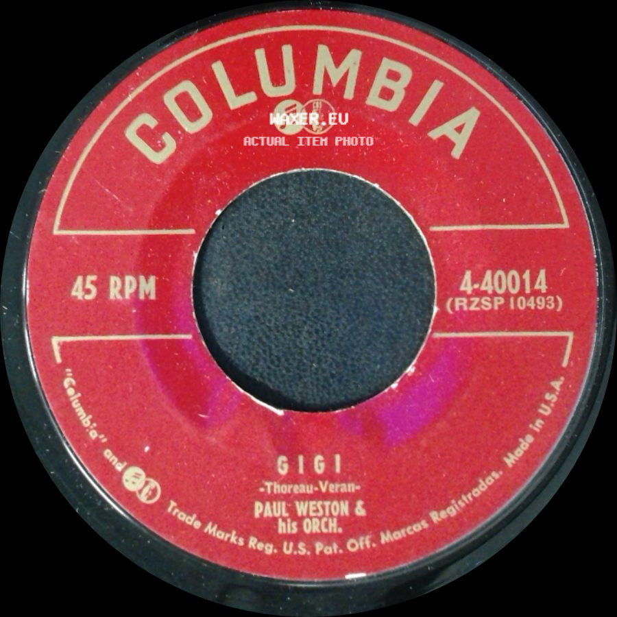 Paul Weston & His Orch. - Gigi / Shane (The Call Of The Far-Away Hills) side A