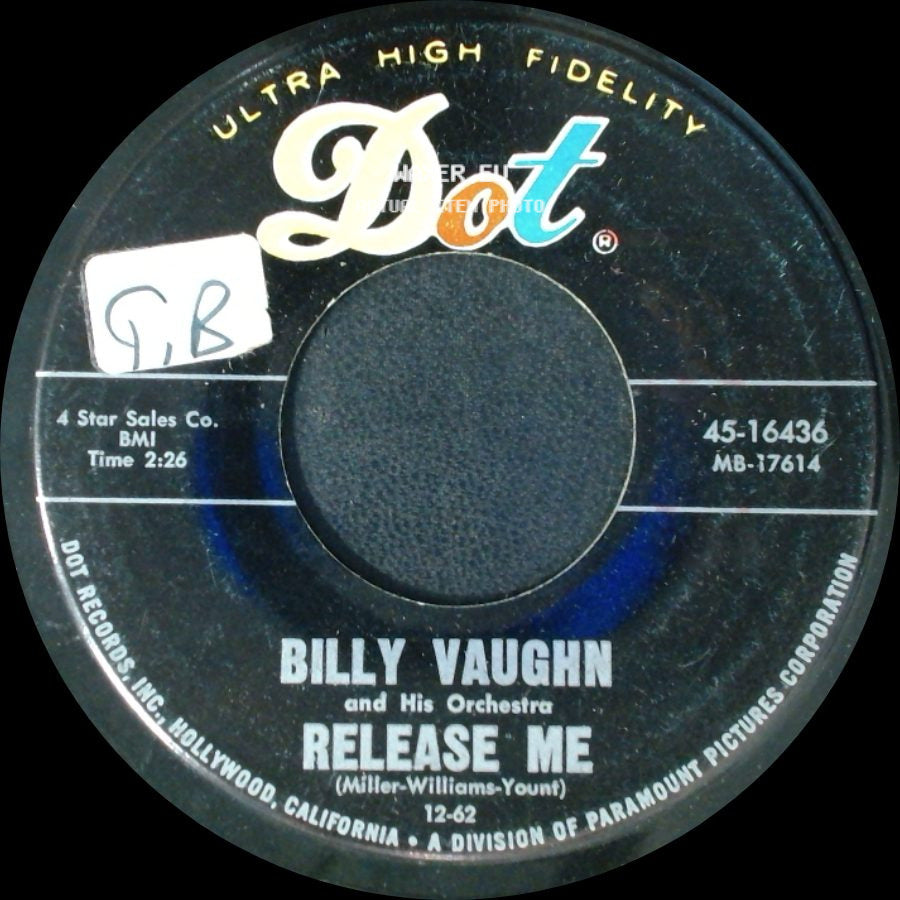 Billy Vaughn And His Orchestra - Release Me / Release Me side A