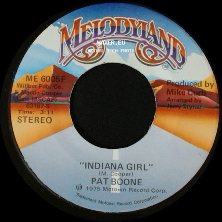 Pat Boone - Indiana Girl / Indiana Girl side B