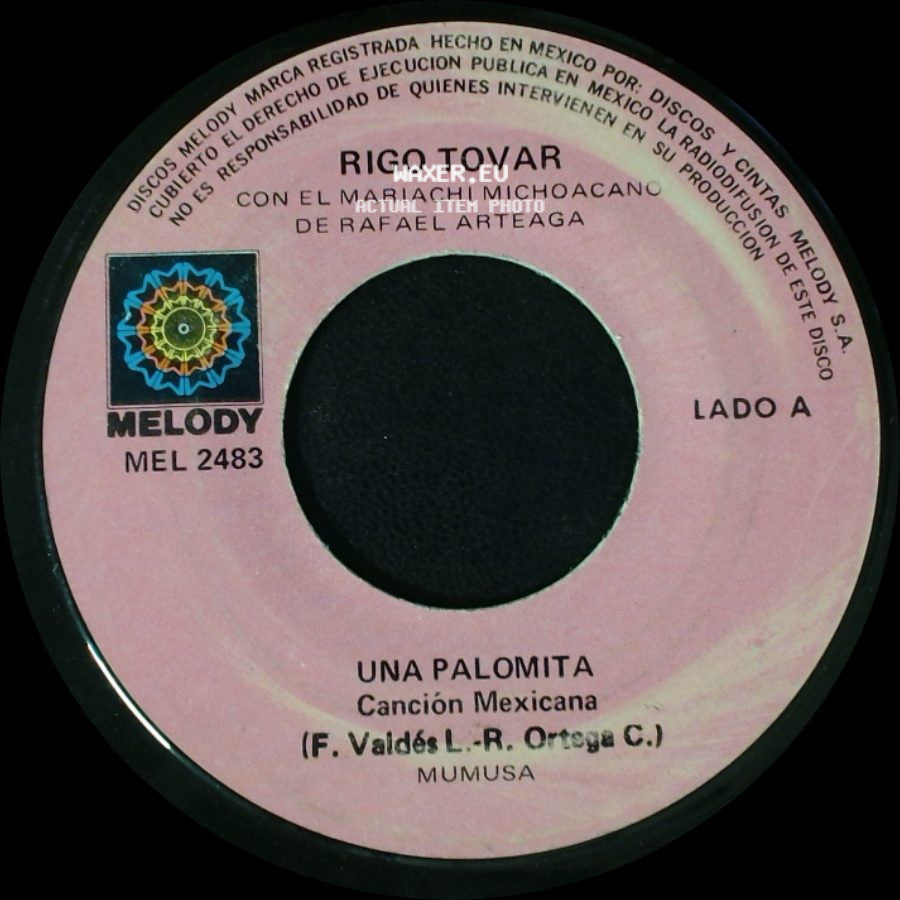 Rigo Tovar Con El Mariachi Michoacano De Rafael Arteaga - Una Palomita / Mi Derrota side A