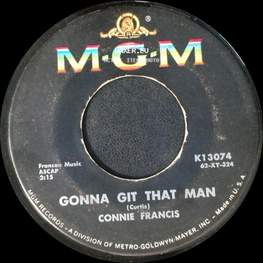 Connie Francis - Second Hand Love / Gonna Git That Man side B