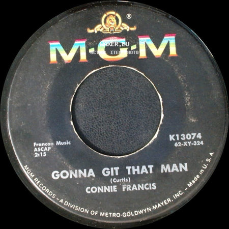 Connie Francis - Second Hand Love / Gonna Git That Man side B