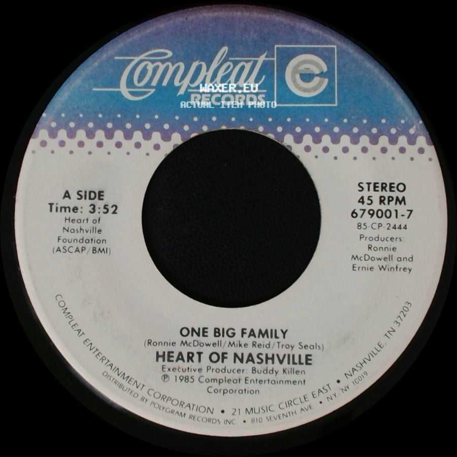 One Big Family - Heart Of Nashville / One Big Family - Instrumental side A