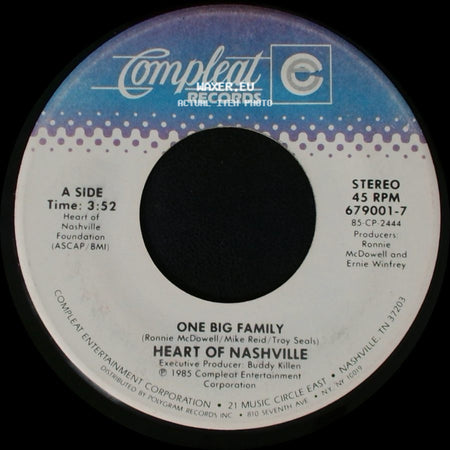 One Big Family - Heart Of Nashville / One Big Family - Instrumental side A