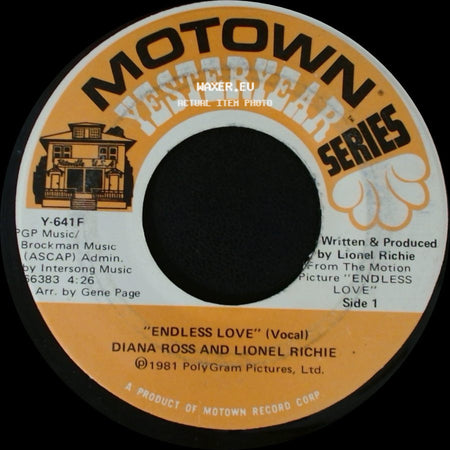 Diana Ross And Lionel Richie - Endless Love / Endless Love (Instrumental) side A