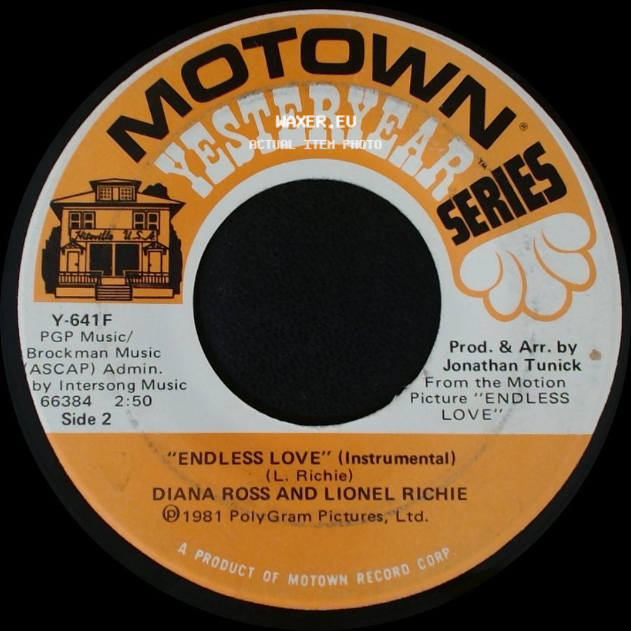 Diana Ross And Lionel Richie - Endless Love / Endless Love (Instrumental) side B