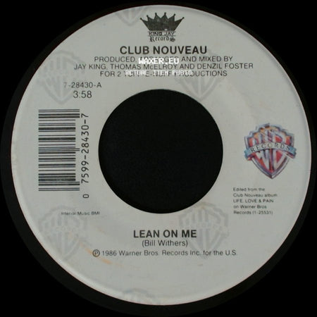 Club Nouveau - Pump It Up (Reprise) / Lean On Me side B