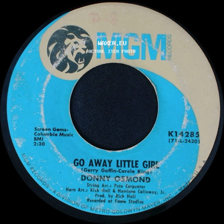 Donny Osmond - Time To Ride / Go Away Little Girl side B