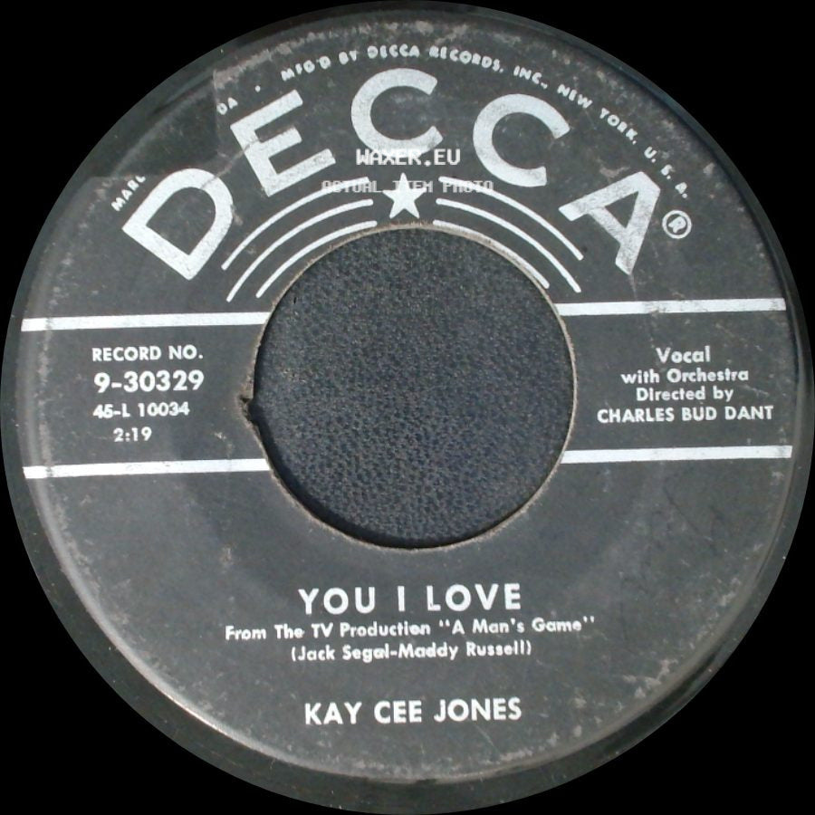 Kay Cee Jones - The Loves Of Omar Khayyam / You I Love side B