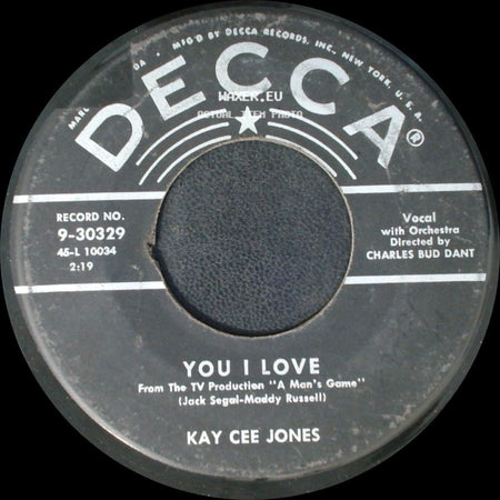 Kay Cee Jones - The Loves Of Omar Khayyam / You I Love side B