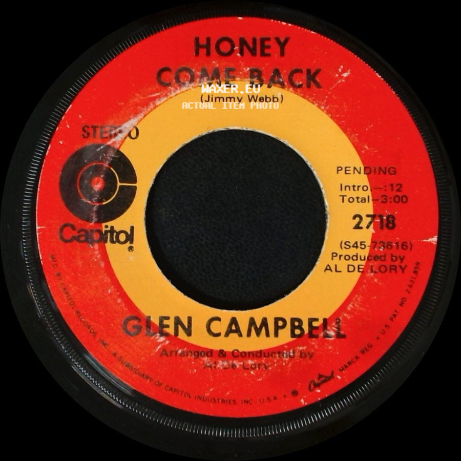 Glen Campbell - Honey Come Back / Where Do You Go side A