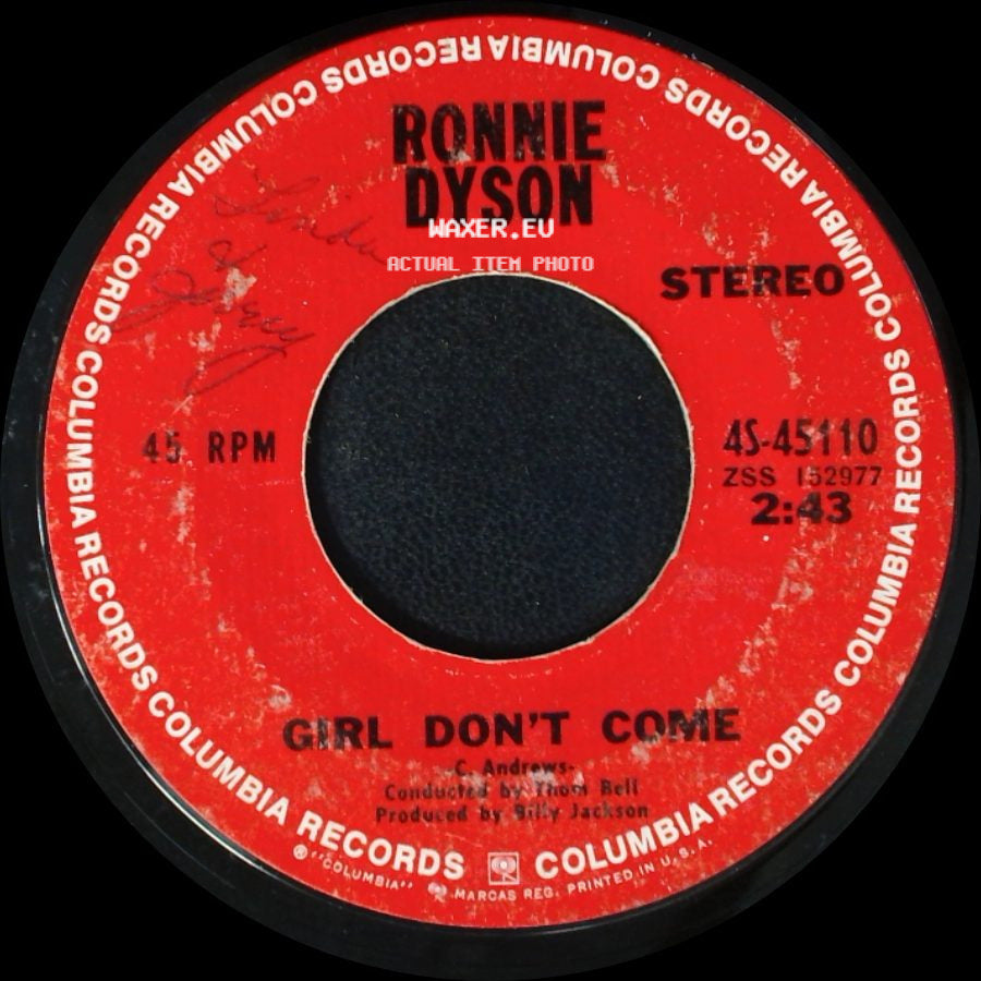 Ronnie Dyson - (If You Let Me Make Love To You Then) Why Can't I Touch You? / Girl Don't Come side B