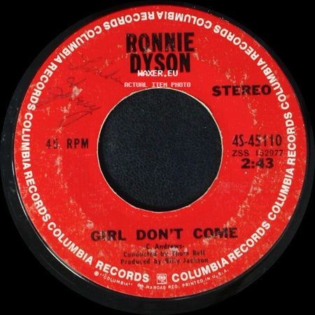 Ronnie Dyson - (If You Let Me Make Love To You Then) Why Can't I Touch You? / Girl Don't Come side B