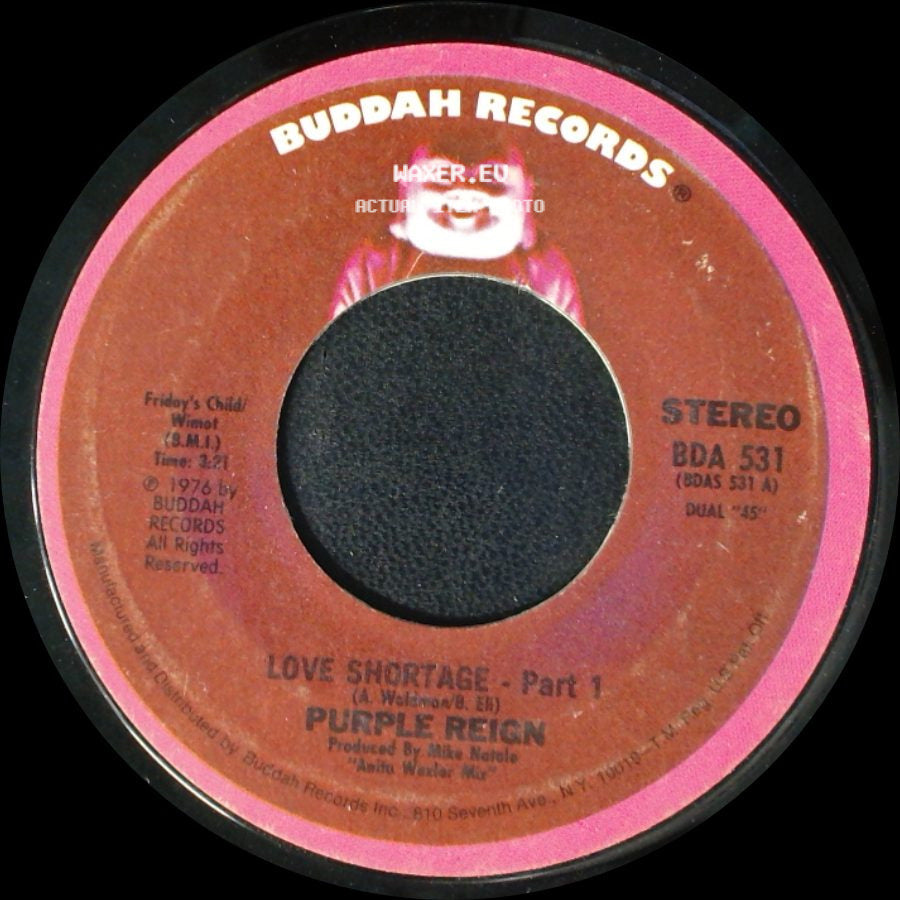 Purple Reign - Love Shortage - Part 1 / Love Shortage - Part 11 side A