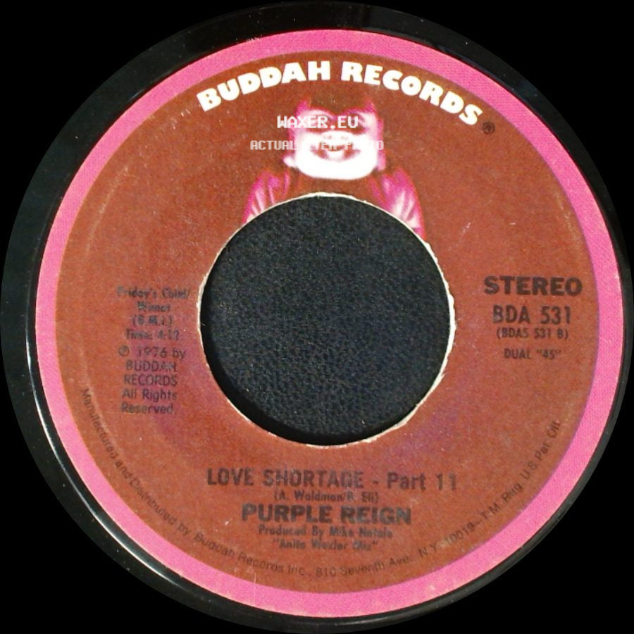Purple Reign - Love Shortage - Part 1 / Love Shortage - Part 11 side B