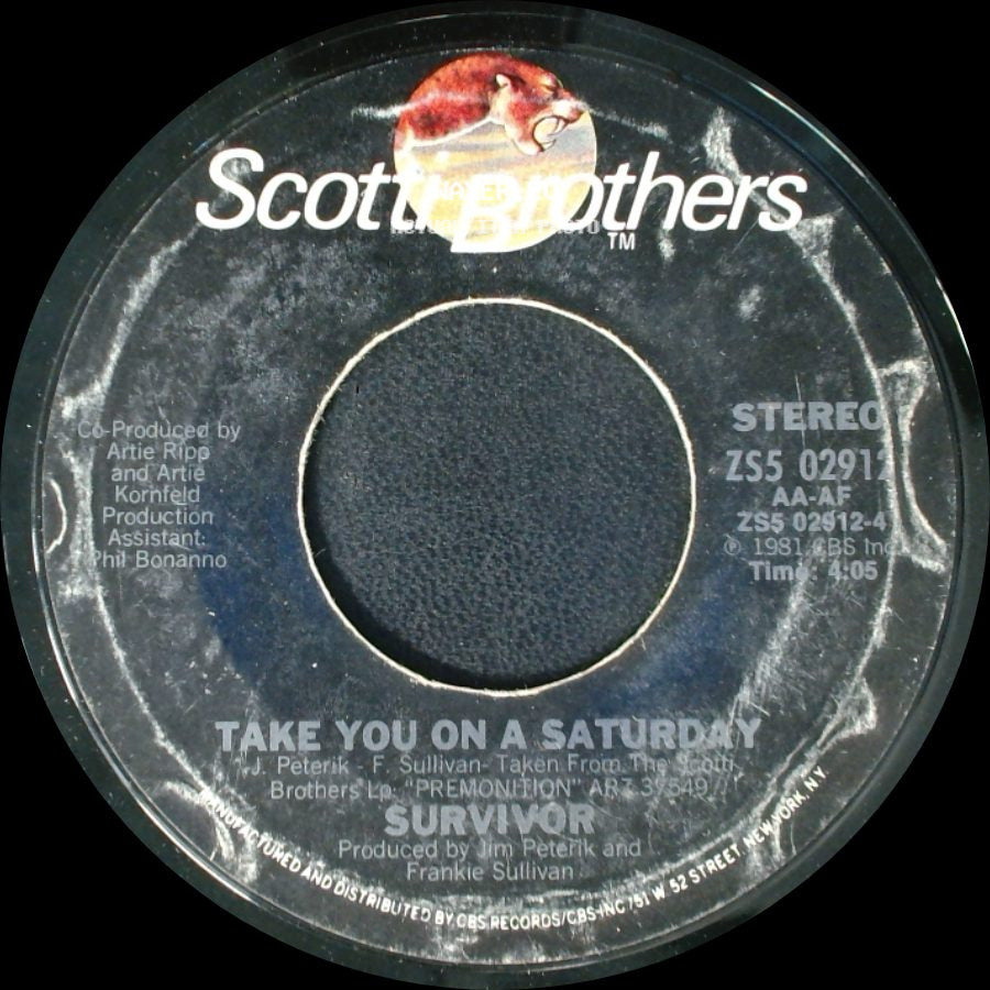 Survivor - Eye Of The Tiger / Take You On A Saturday side B